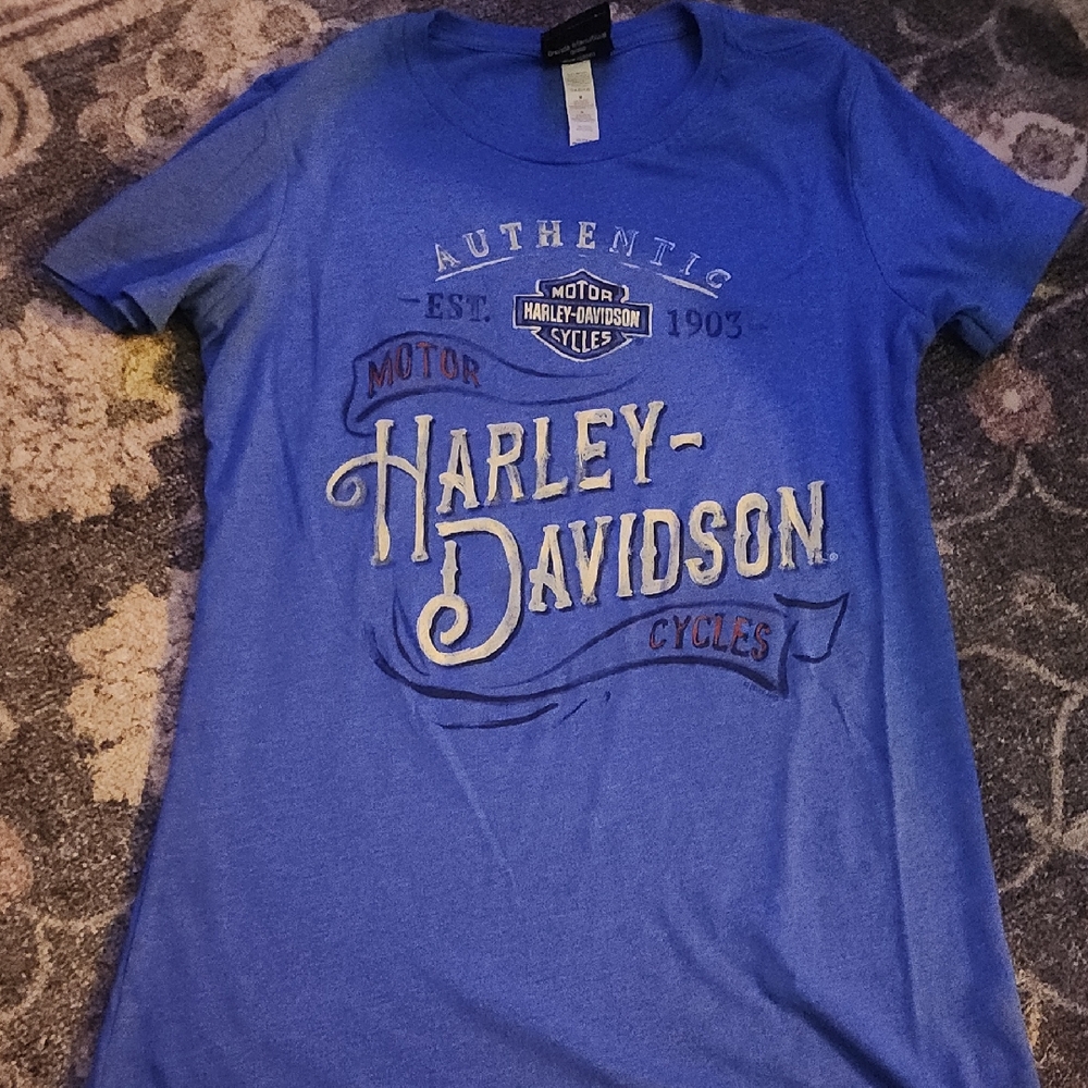 Blue Harley-Davidson Women's Shirt